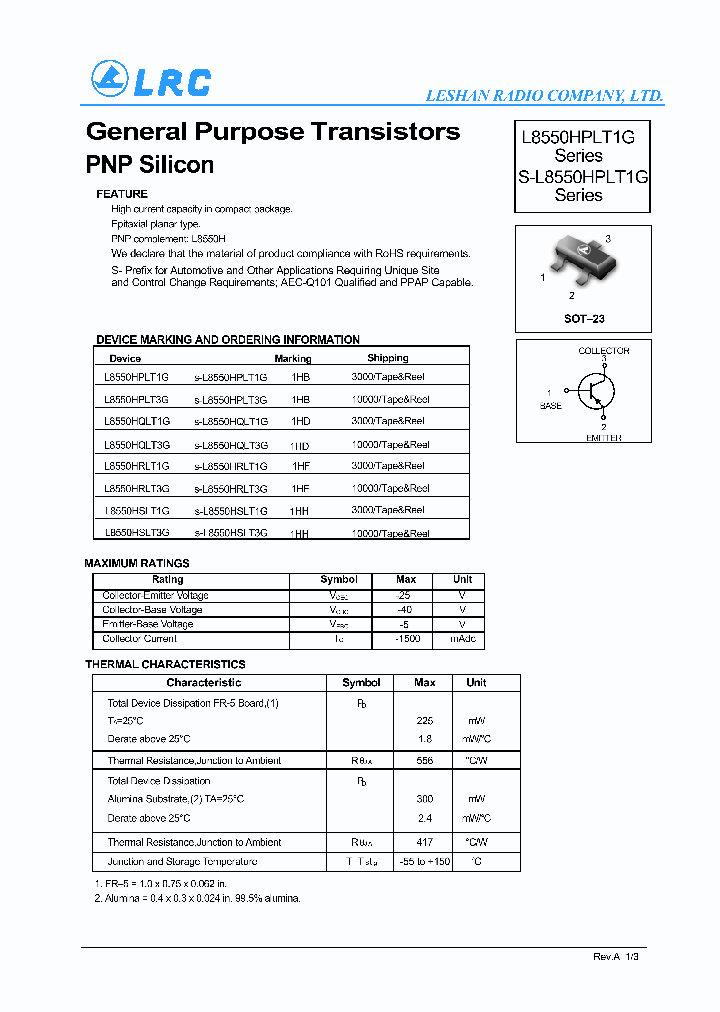 L8550HRLT1G-15_8482205.PDF Datasheet