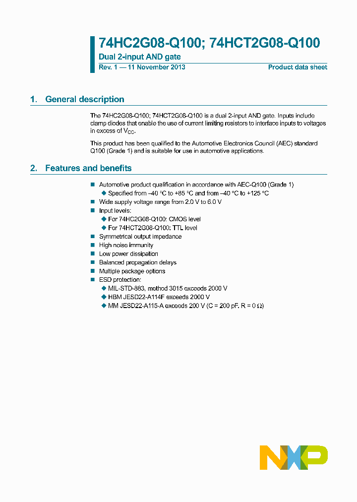 74HC2G08DP-Q100_8481934.PDF Datasheet