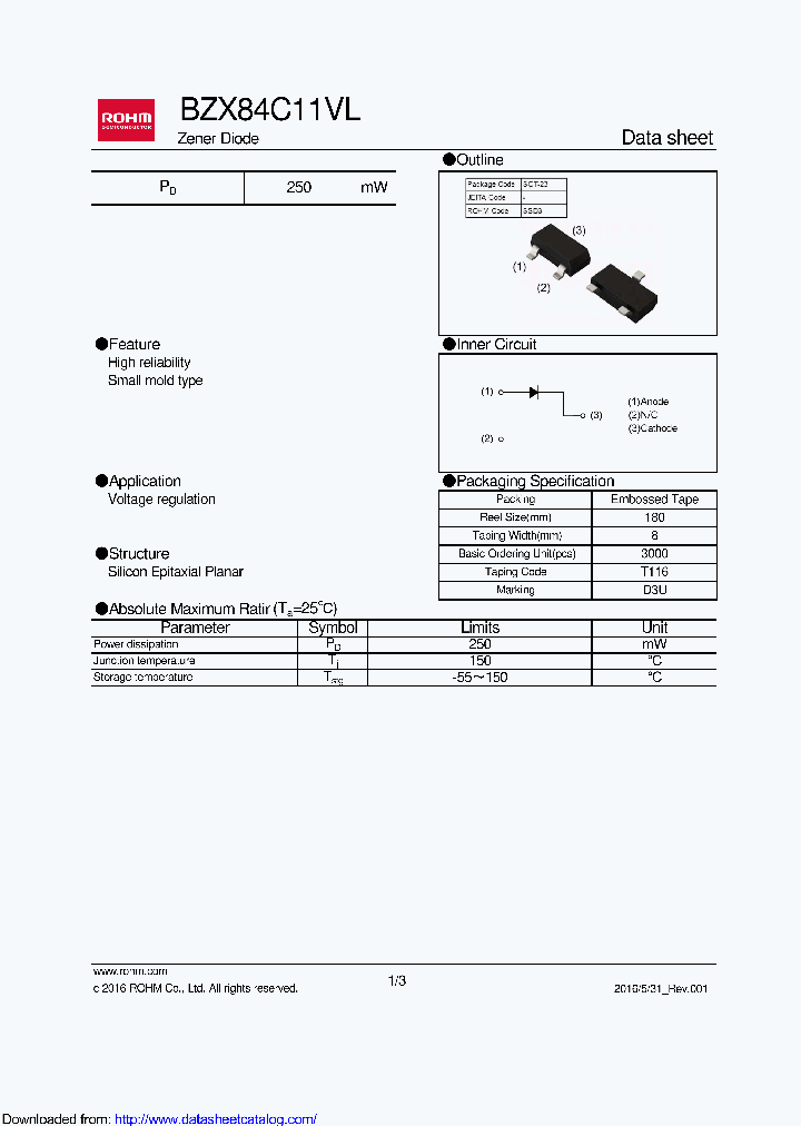 BZX84C11VLT116_8487677.PDF Datasheet