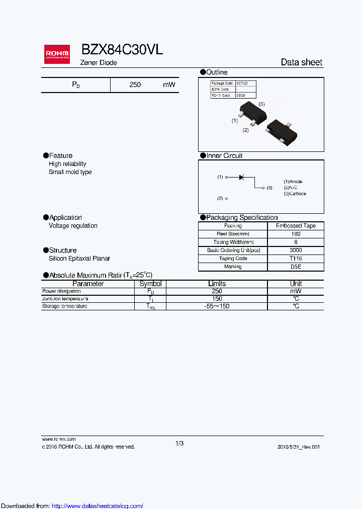 BZX84C30VLT116_8487687.PDF Datasheet