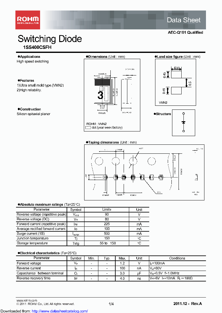 1SS400CSFHT2RA_8495950.PDF Datasheet