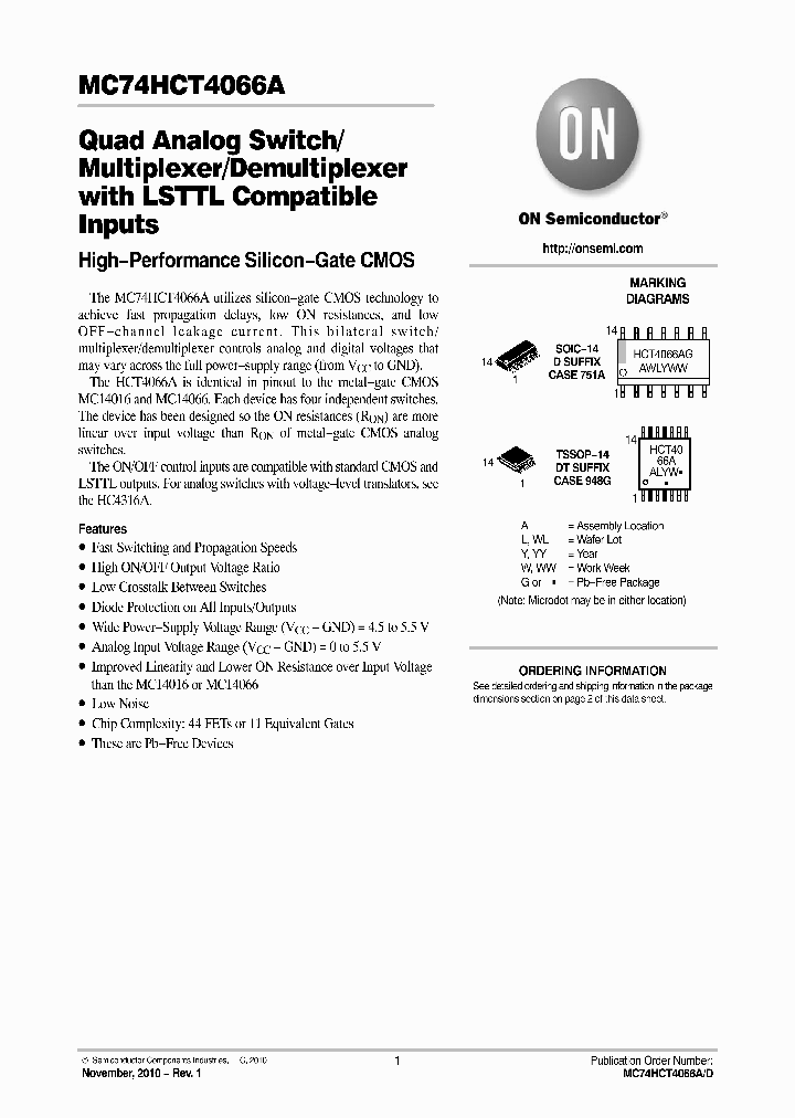 MC74HCT4066ADG_8500119.PDF Datasheet