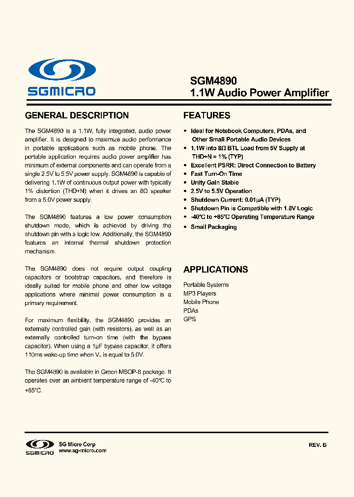 SGM4890-15_8500564.PDF Datasheet