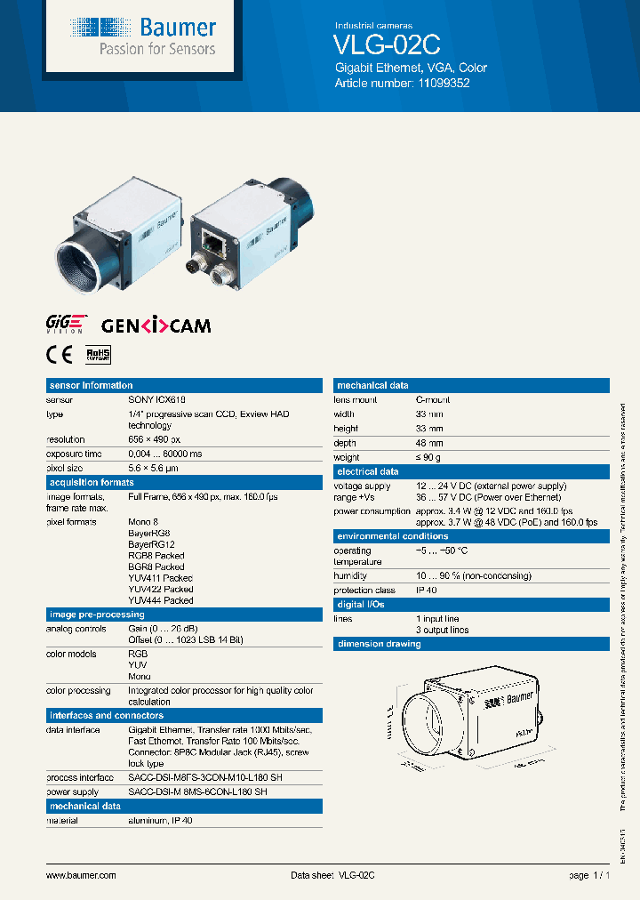 BAUMER-VLG-02C_8503682.PDF Datasheet