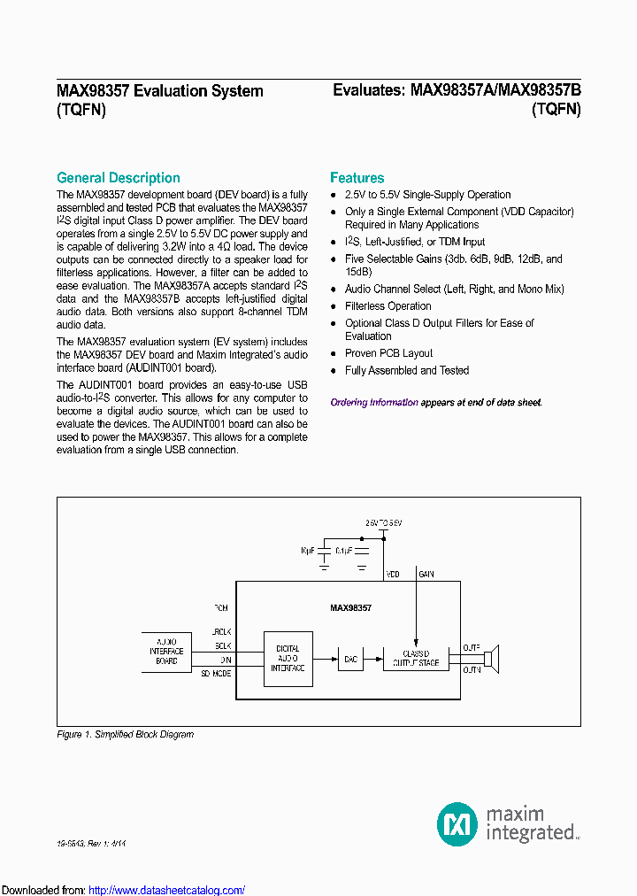 MAX98357DEVTQFN_8514242.PDF Datasheet