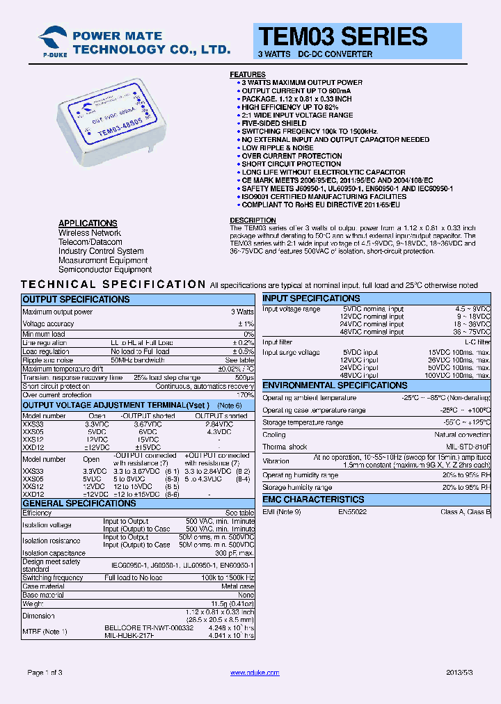 TEM03-05S05_8514542.PDF Datasheet