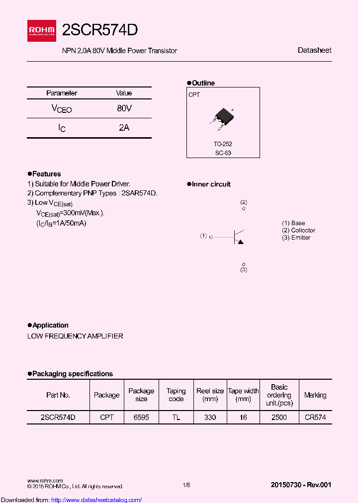 2SCR574DGTL_8516113.PDF Datasheet