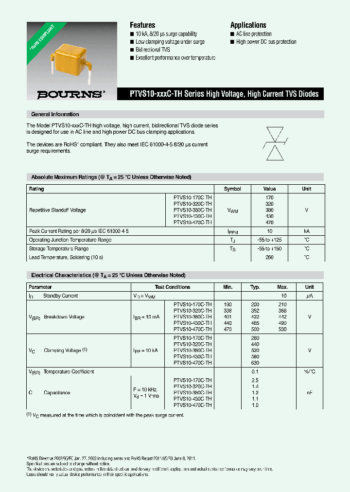 PTVS10-170C-TH_8516239.PDF Datasheet