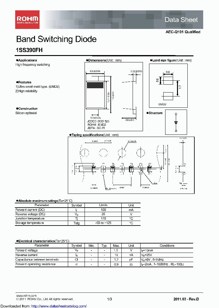 1SS390FHTE61_8517251.PDF Datasheet