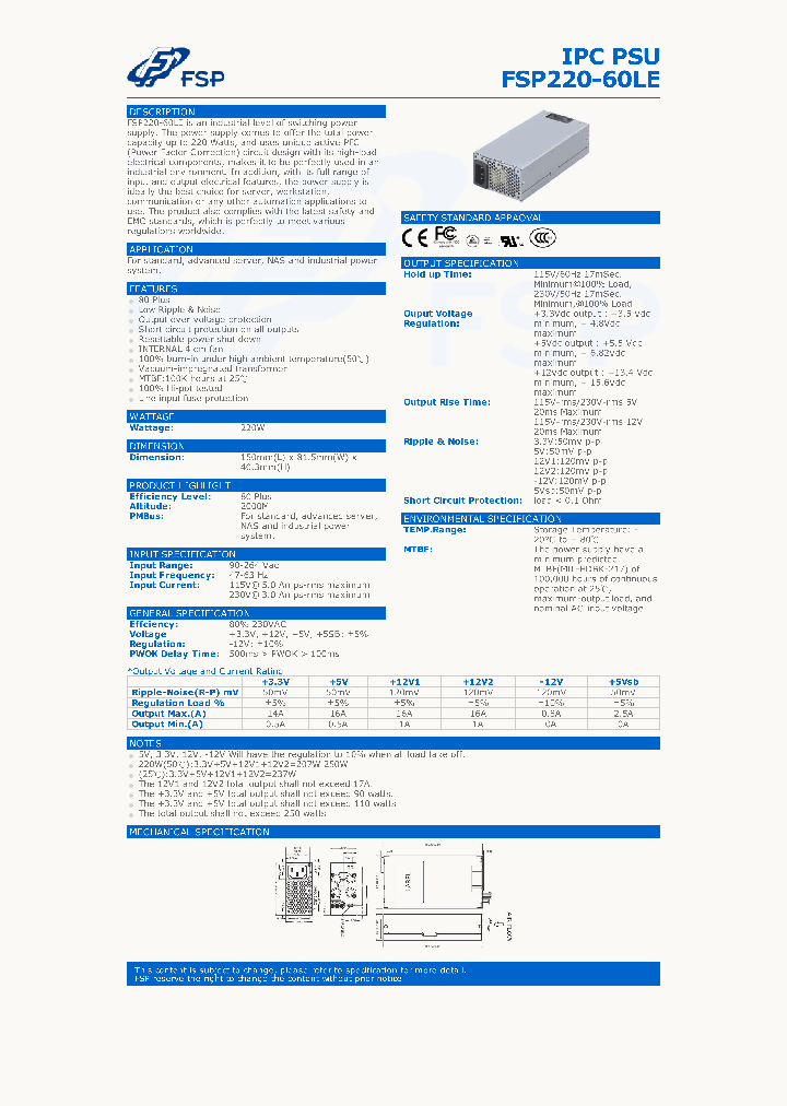 FSP220-60LE_8521214.PDF Datasheet