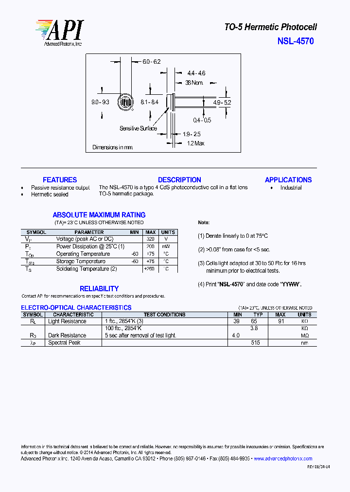 NSL-4570_8522511.PDF Datasheet