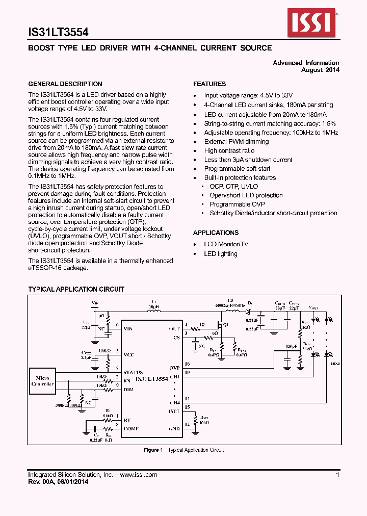 IS31LT3554_8528289.PDF Datasheet