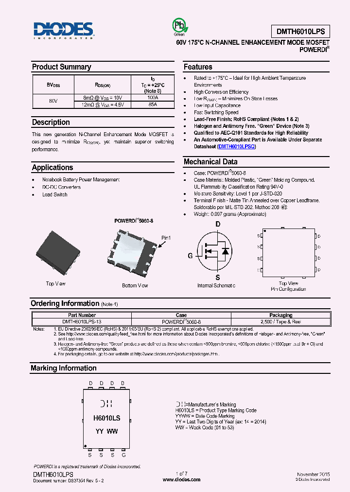 DMTH6010LPS-13_8528796.PDF Datasheet