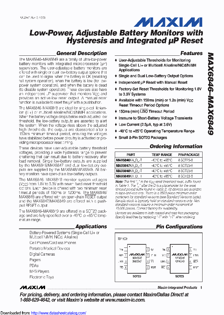 MAX6846KAWD3_8534930.PDF Datasheet