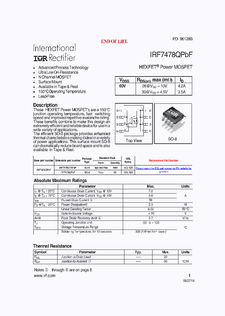 IRF7478QPBF_8550412.PDF Datasheet