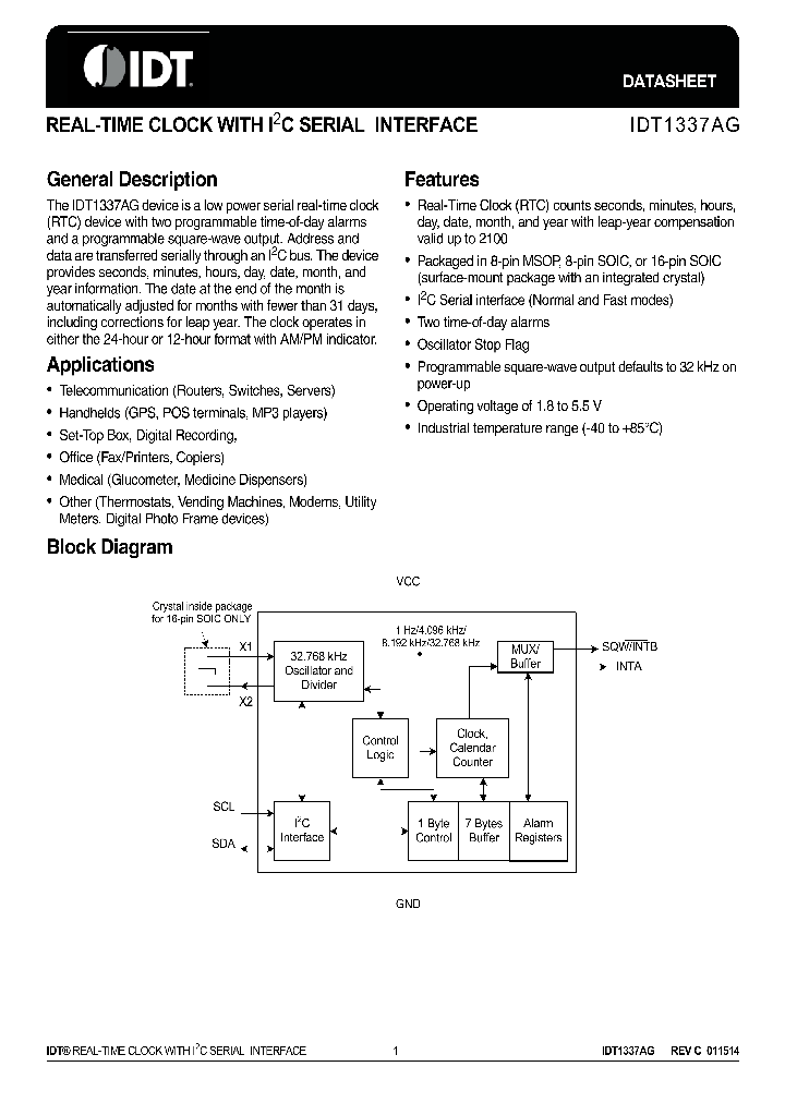 IDT1337AG_8556946.PDF Datasheet