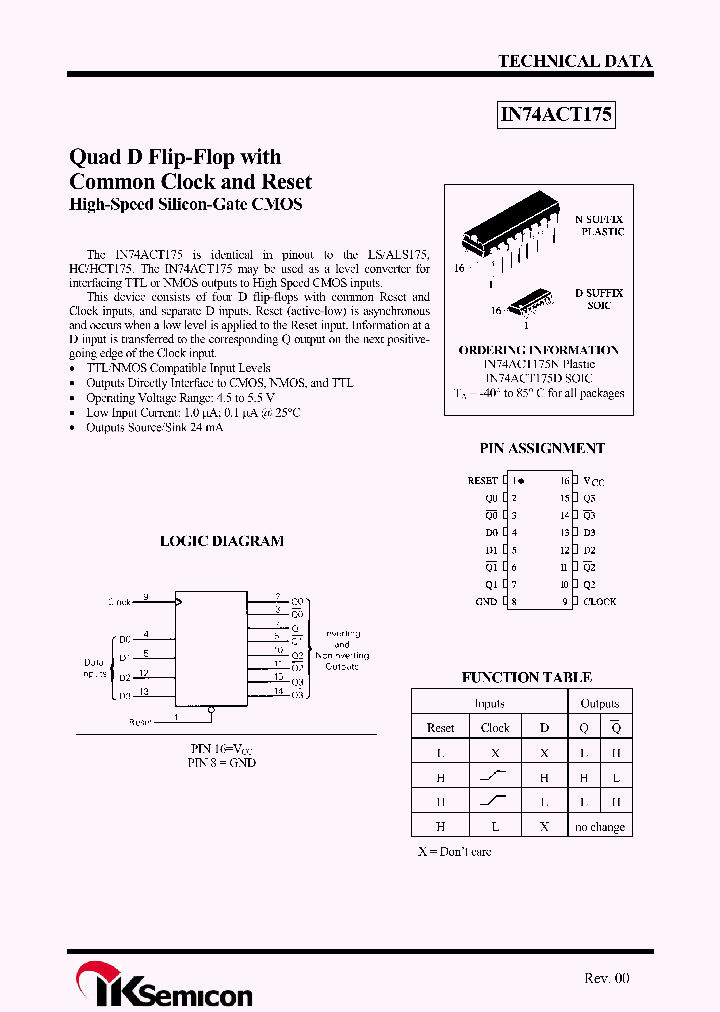 IN74ACT175D_8560294.PDF Datasheet