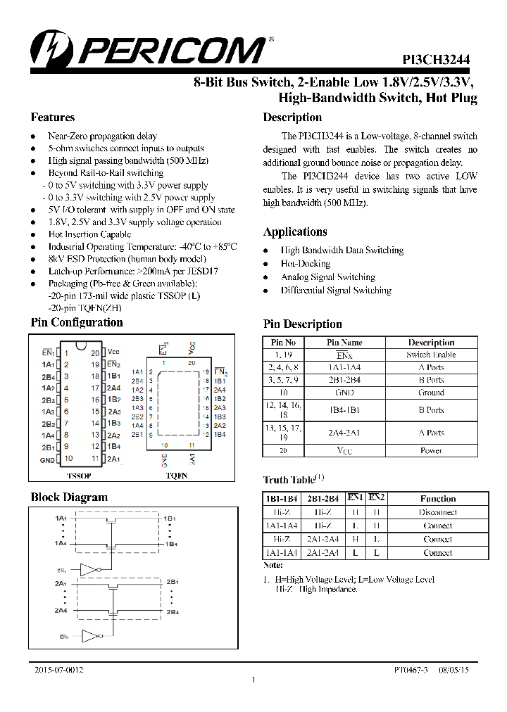 PI3CH3244ZHEX_8562369.PDF Datasheet