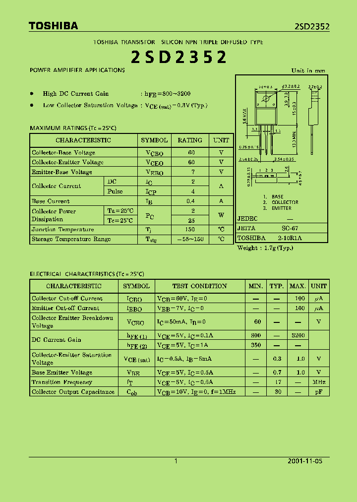 2SD2352_8574660.PDF Datasheet