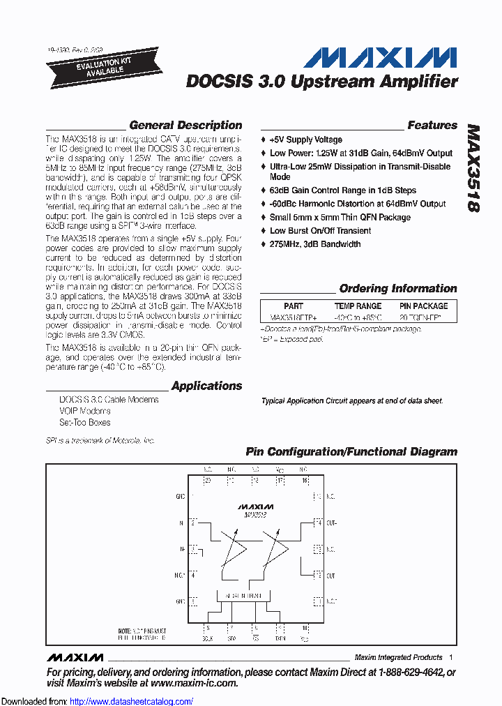 MAX3518ETPTG2Z_8588186.PDF Datasheet