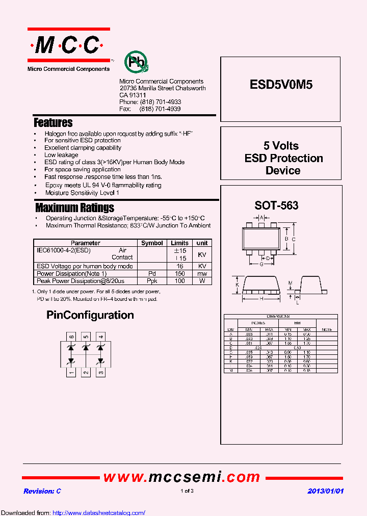 ESD5V0M5_8591483.PDF Datasheet