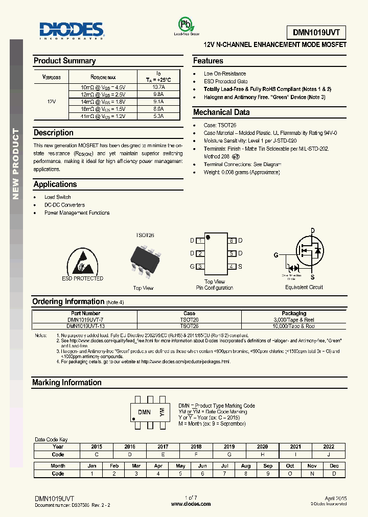 DMN1019UVT-15_8608954.PDF Datasheet