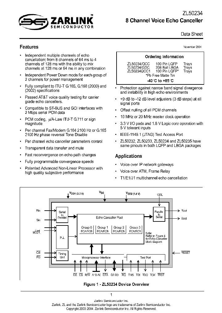 ZL50234GDC_8622506.PDF Datasheet