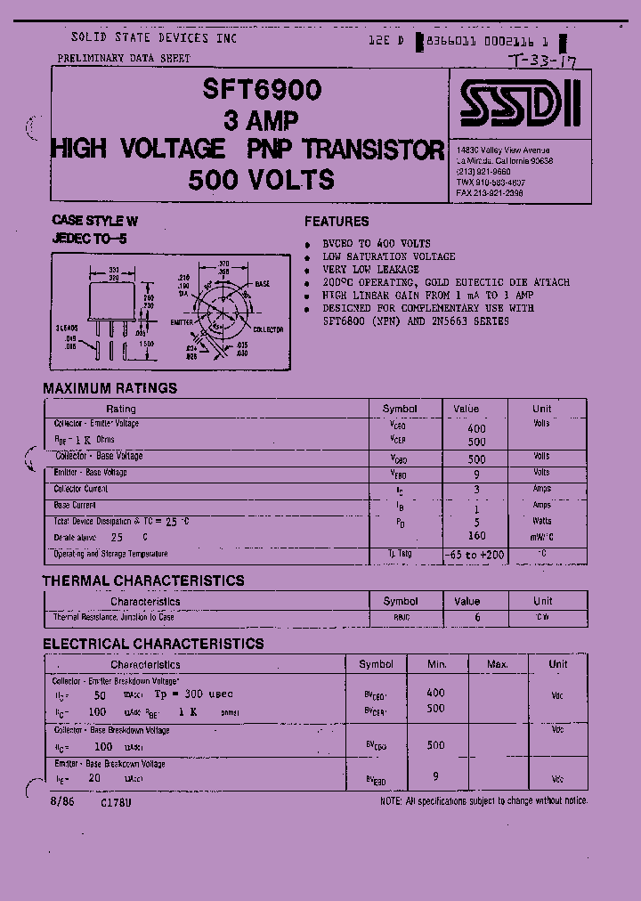 SFT6900_8622833.PDF Datasheet