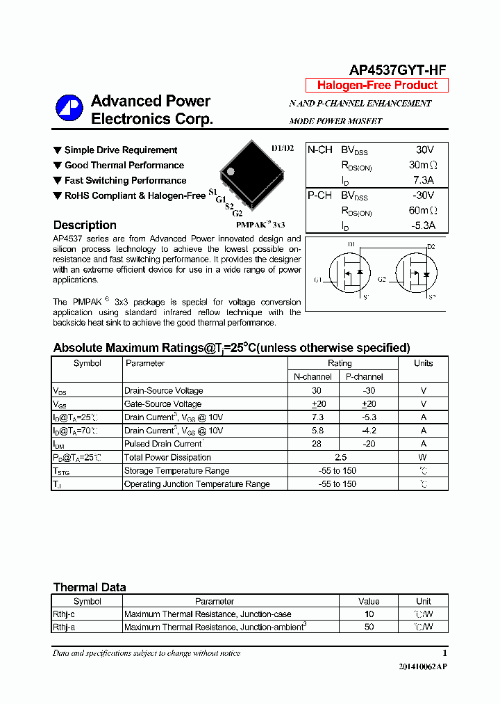 AP4537GYT-HF-16_8623029.PDF Datasheet