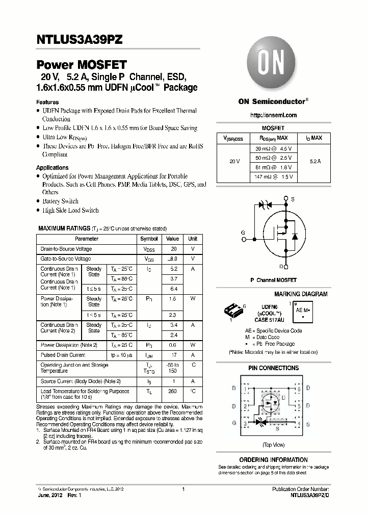 NTLUS3A39PZ_8625440.PDF Datasheet