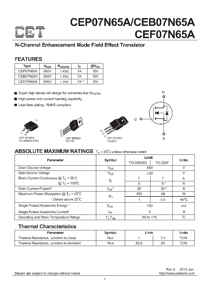 CEP07N65A_8648804.PDF Datasheet