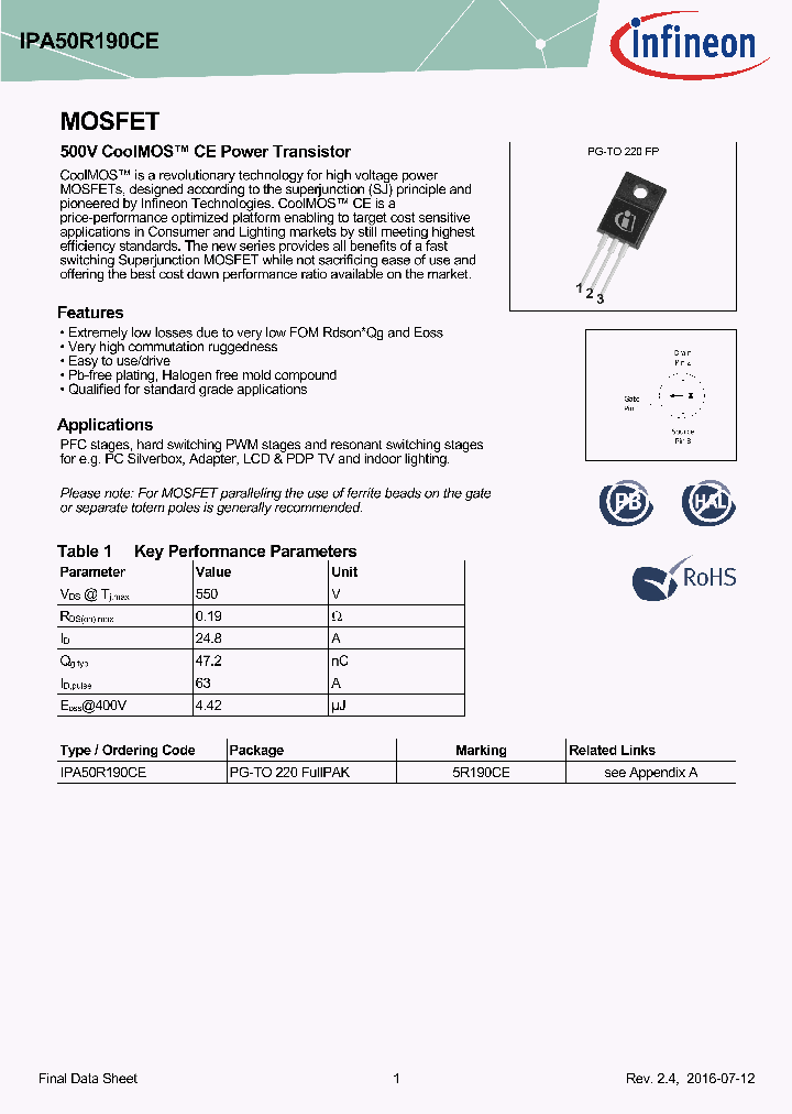 IPA50R190CE_8648921.PDF Datasheet