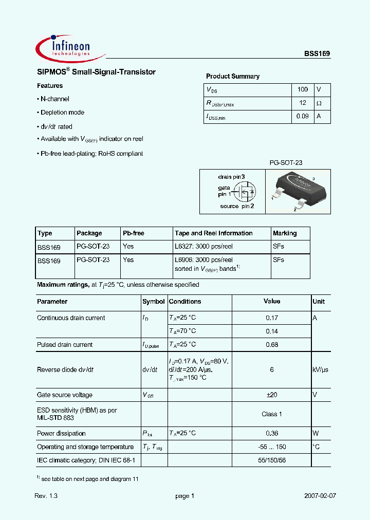 BSS169-07_8649310.PDF Datasheet