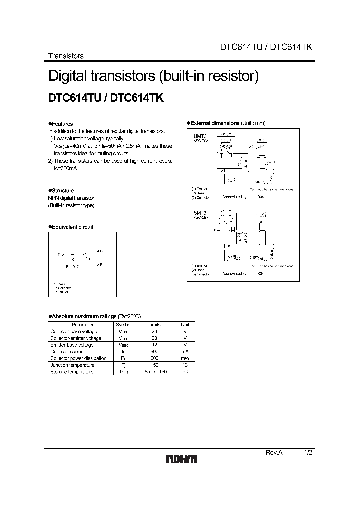 DTC614TUT106_8662303.PDF Datasheet