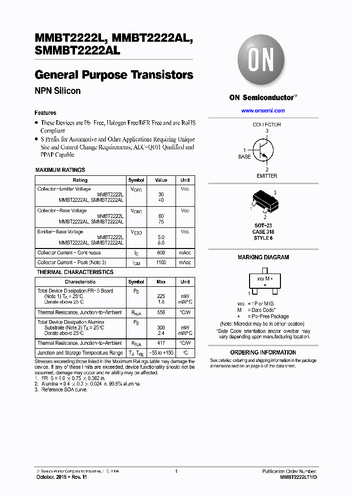 SMMBT2222ALT3G_8685822.PDF Datasheet