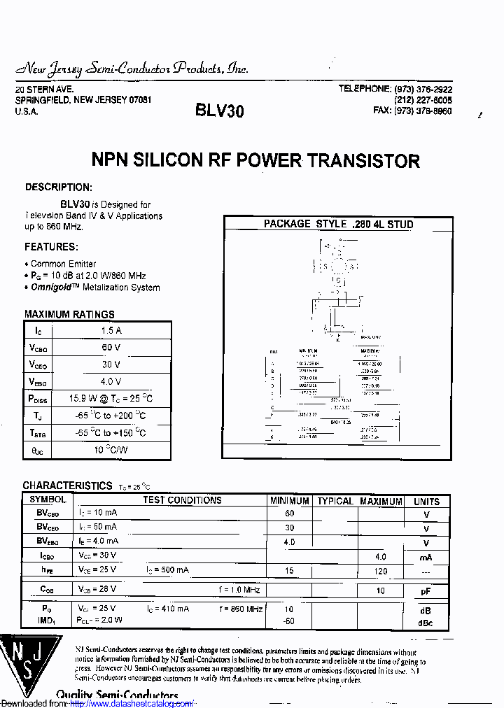 BLV30_8686469.PDF Datasheet