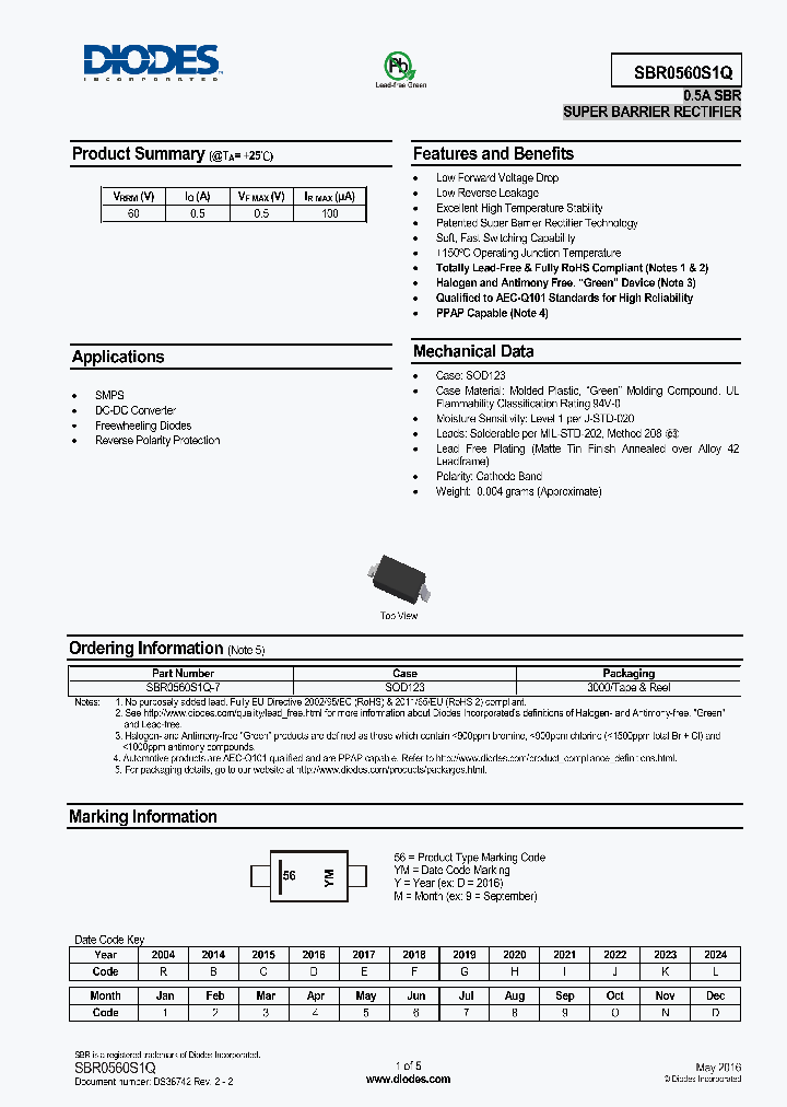 SBR0560S1Q-7_8688217.PDF Datasheet