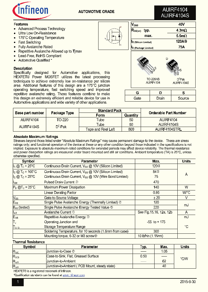 AUIRF4104STRL_8703834.PDF Datasheet