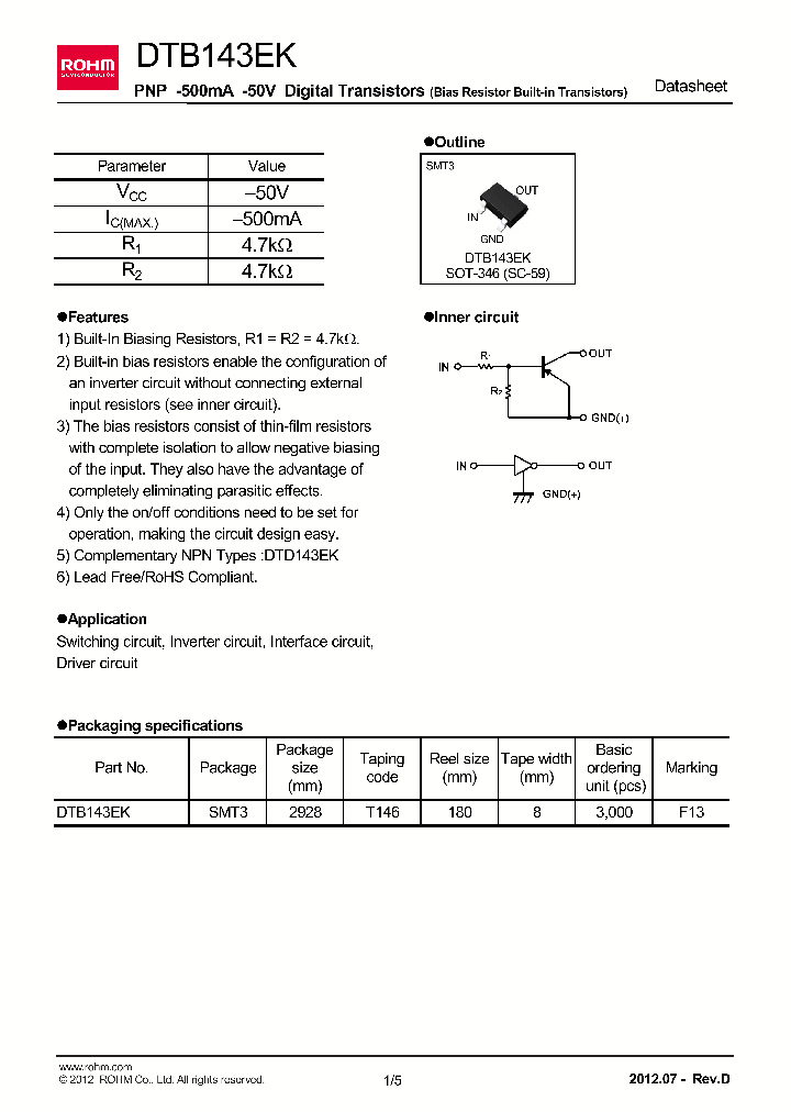 DTB143EKT146_8709123.PDF Datasheet