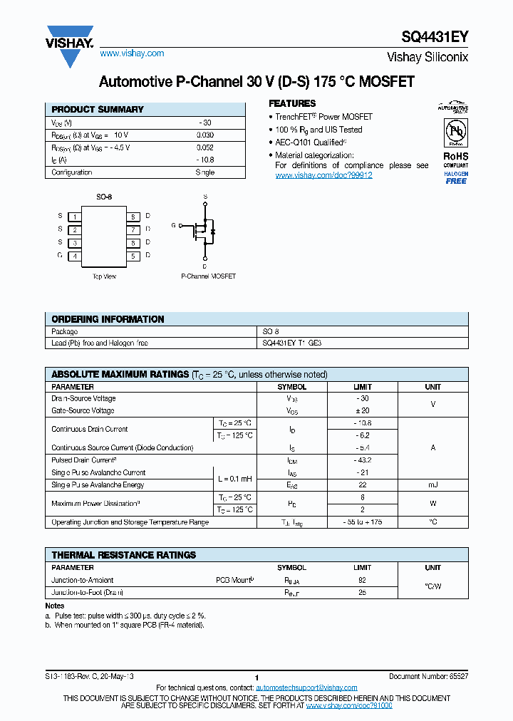 SQ4961EY_8710895.PDF Datasheet