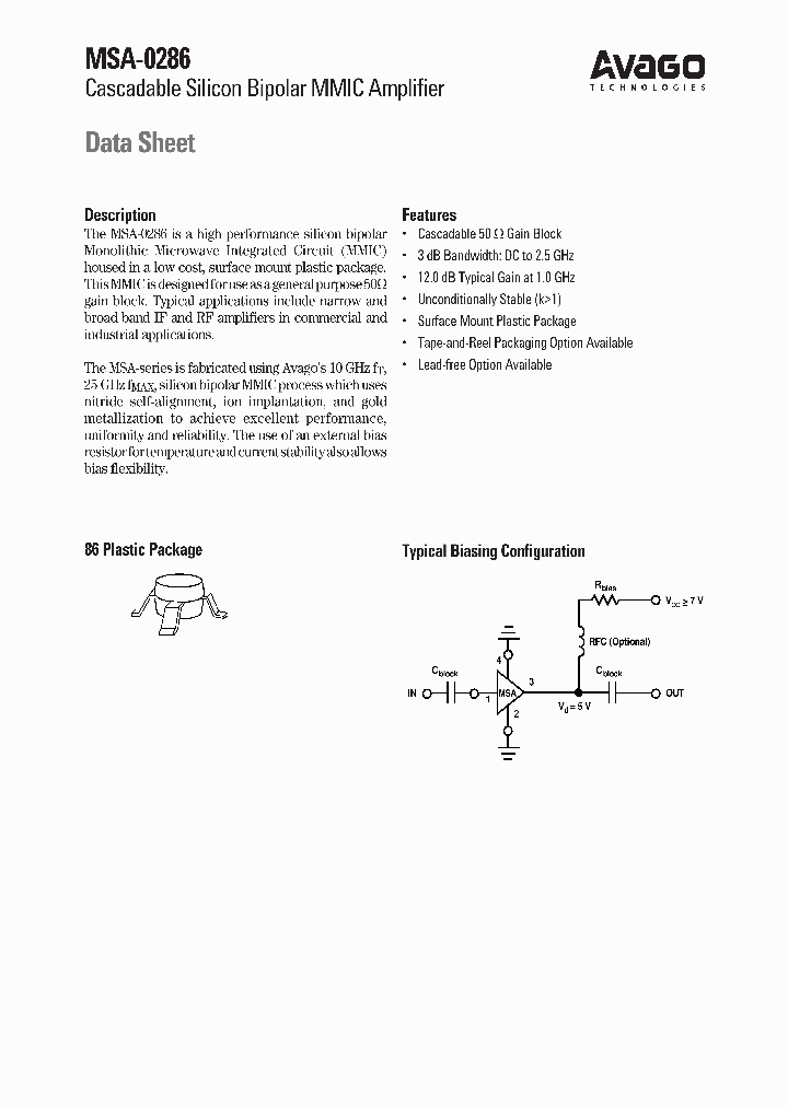 MSA-0286-BLKG_8713797.PDF Datasheet