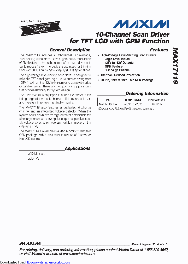MAX17119ETIT_8714583.PDF Datasheet