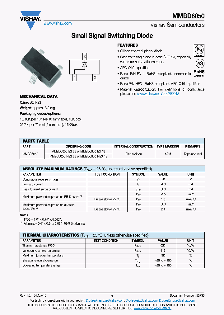 MMBD6050_8717467.PDF Datasheet