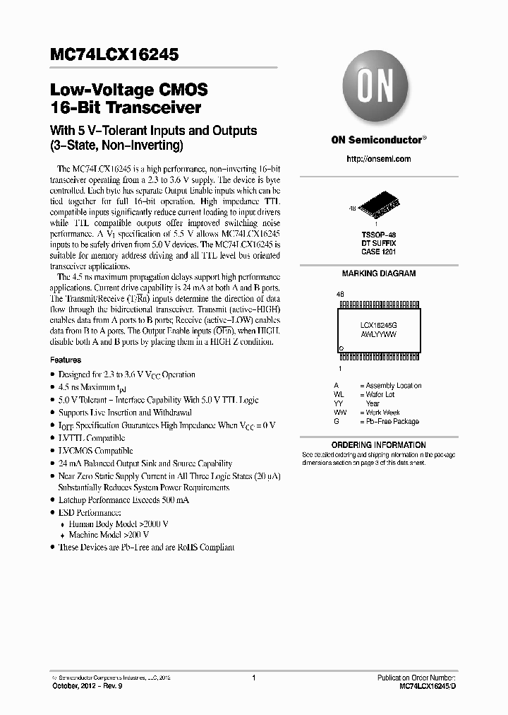 M74LCX16245DTR2G_8718425.PDF Datasheet