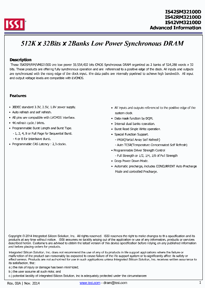 IS42SM32100D_8719226.PDF Datasheet