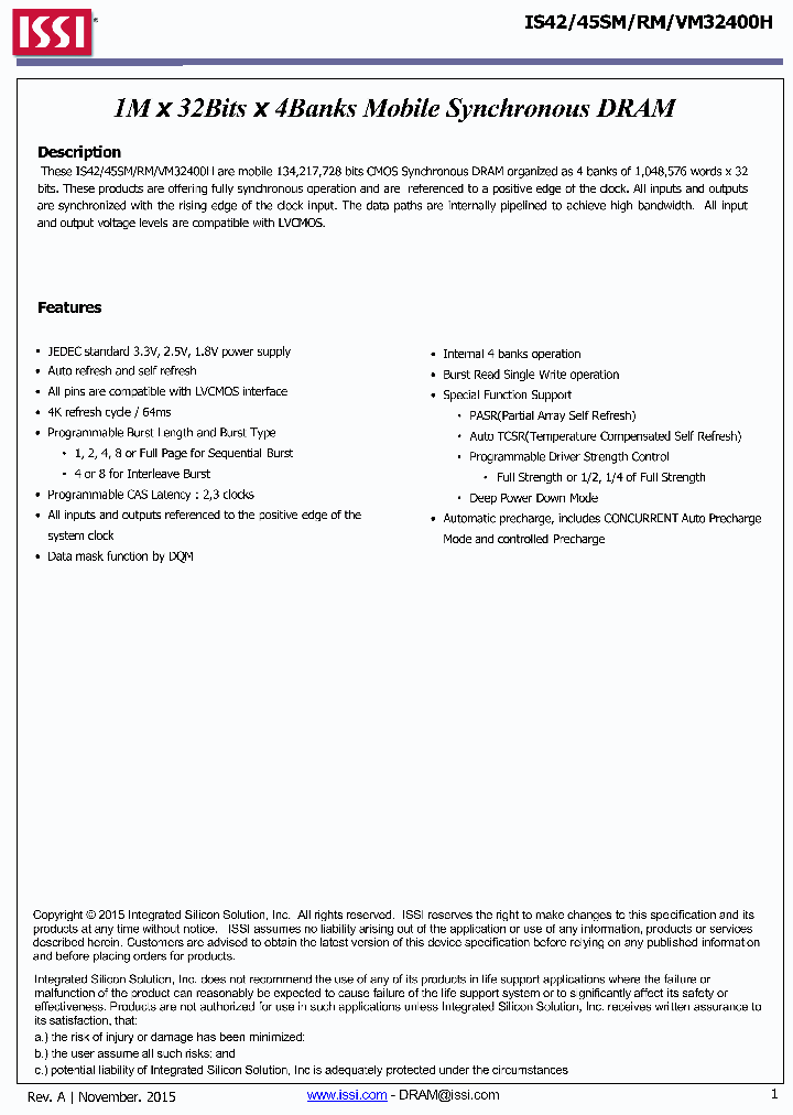 IS45SM32400H-6BLA1_8719236.PDF Datasheet