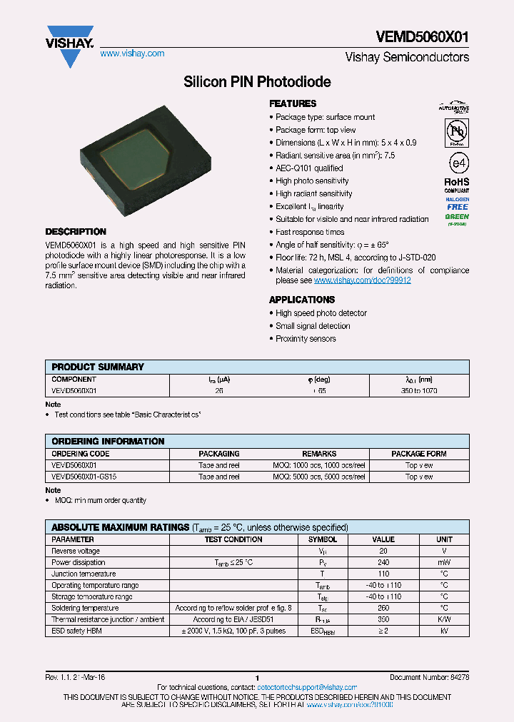 VEMD5060X01_8739705.PDF Datasheet