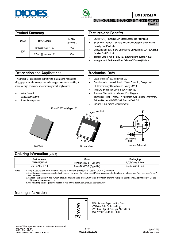 DMT6015LFV-13_8744200.PDF Datasheet