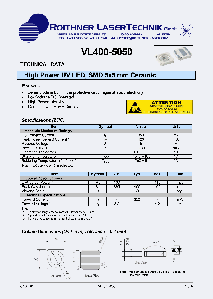 VL400-5050_8745297.PDF Datasheet