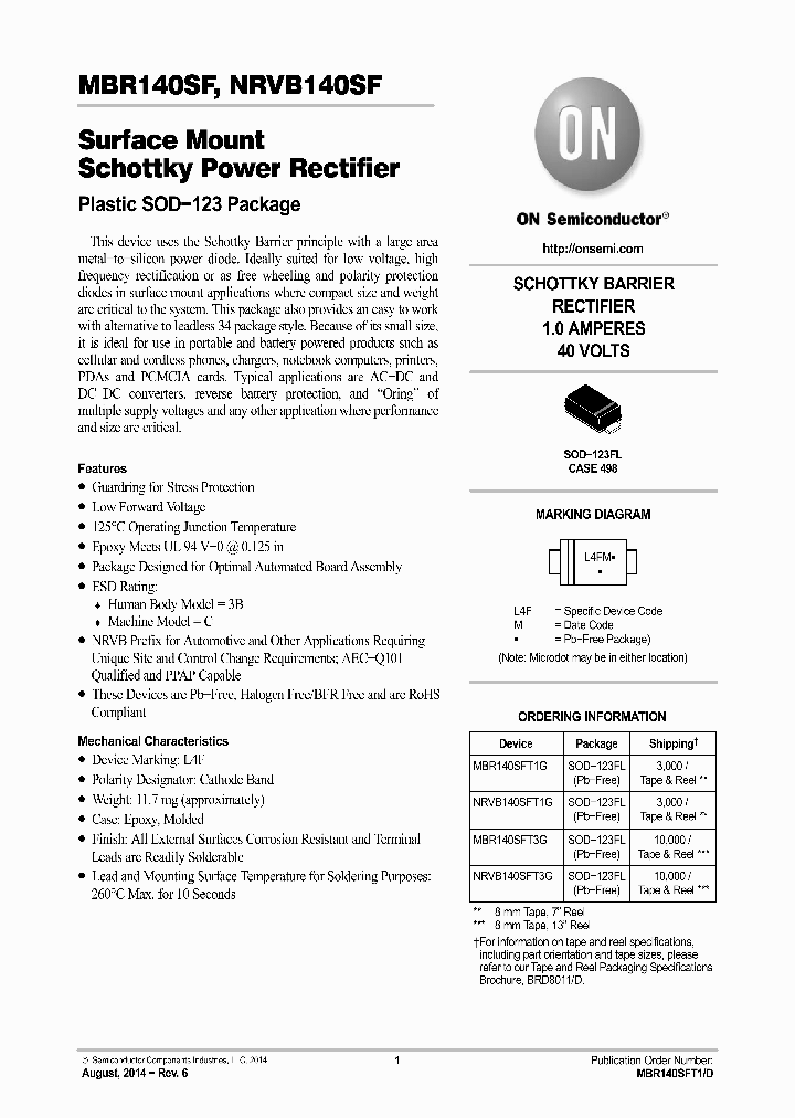 MBR140SFT3G_8760391.PDF Datasheet